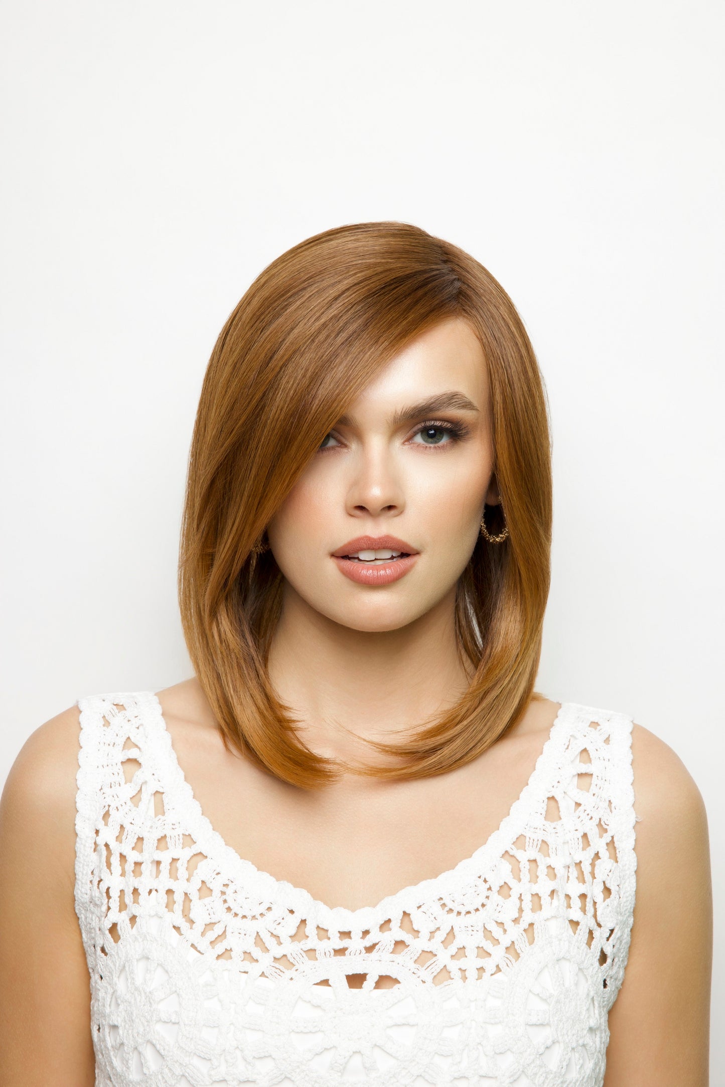 Front view of Davina Shown in Ruby Chocolate