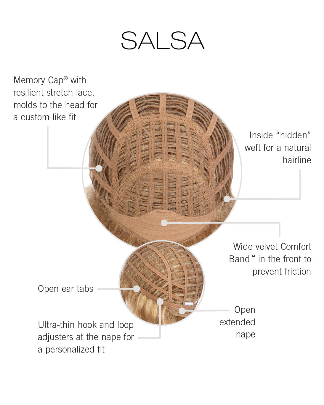 Salsa by Raquel Welch cap construction