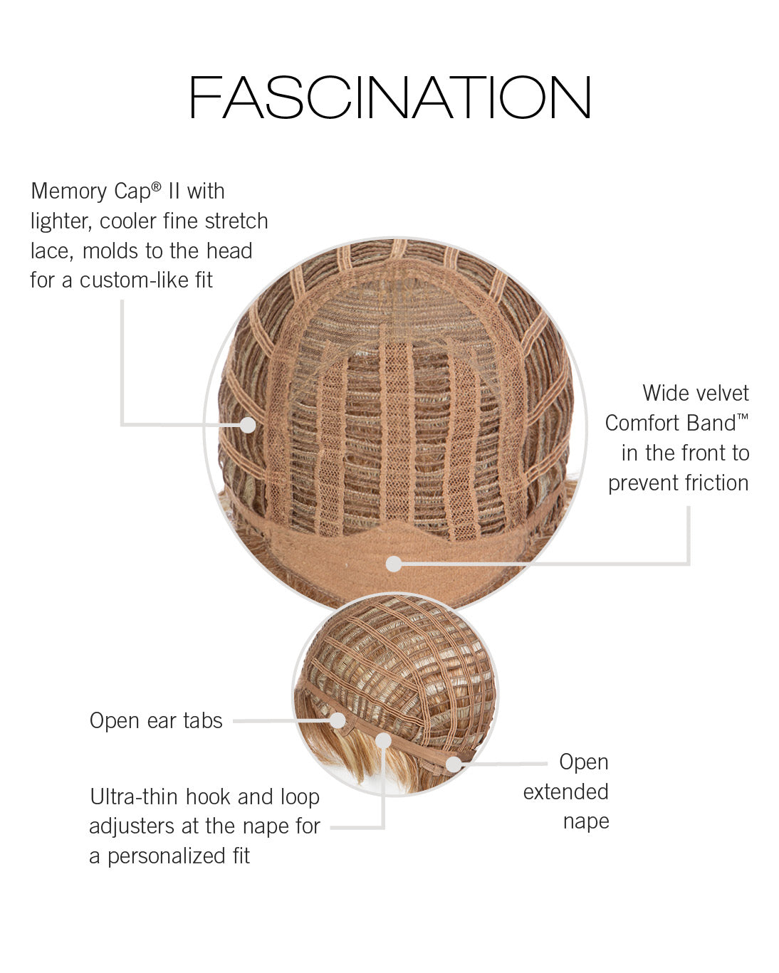 Fascination by Raquel Welch cap construction