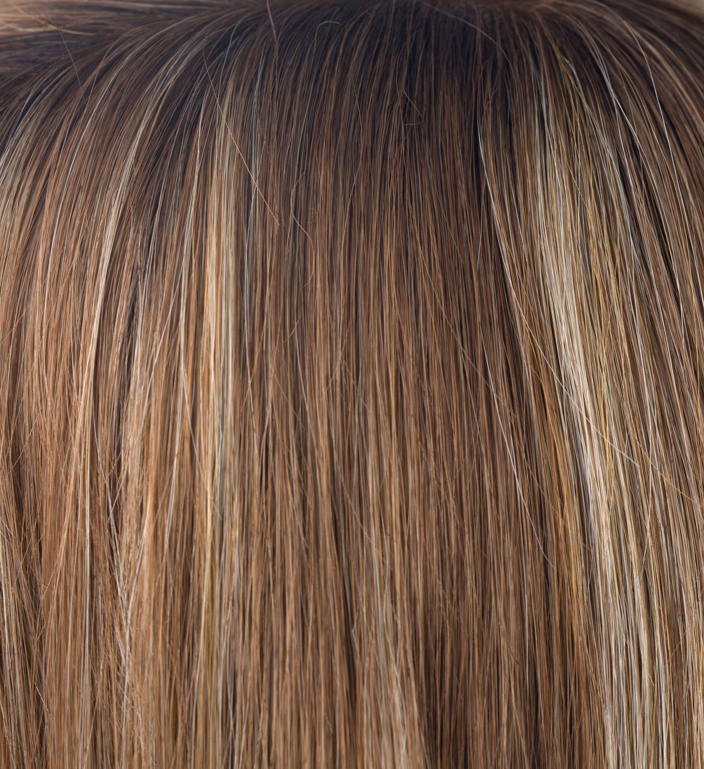 Maple Sugar-R | Rooted Dark with Light Honey Brown base with Strawberry Blonde highlights